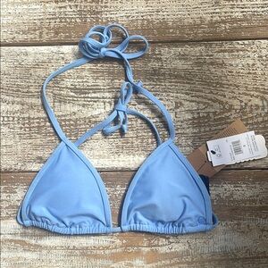 Volcom Light Blue Triangle Bikini Top